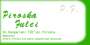 piroska fulei business card